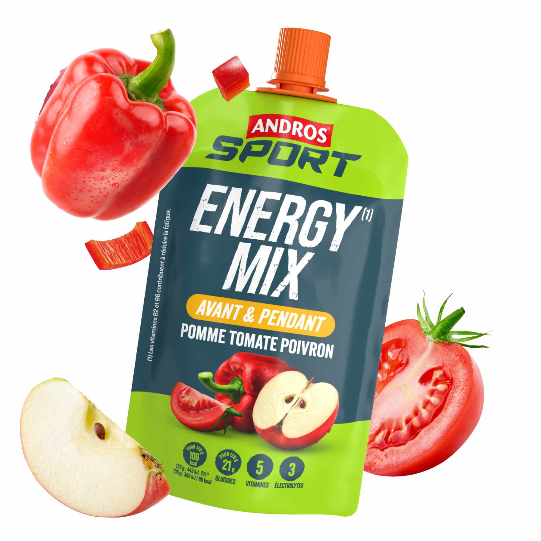 Gourde Energy Mix Pomme Tomate Poivron 120g