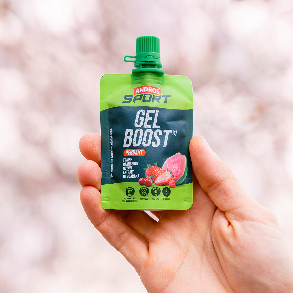 Gel Boost Fraise Cranberry Goyave et Extrait de Guarana 40g