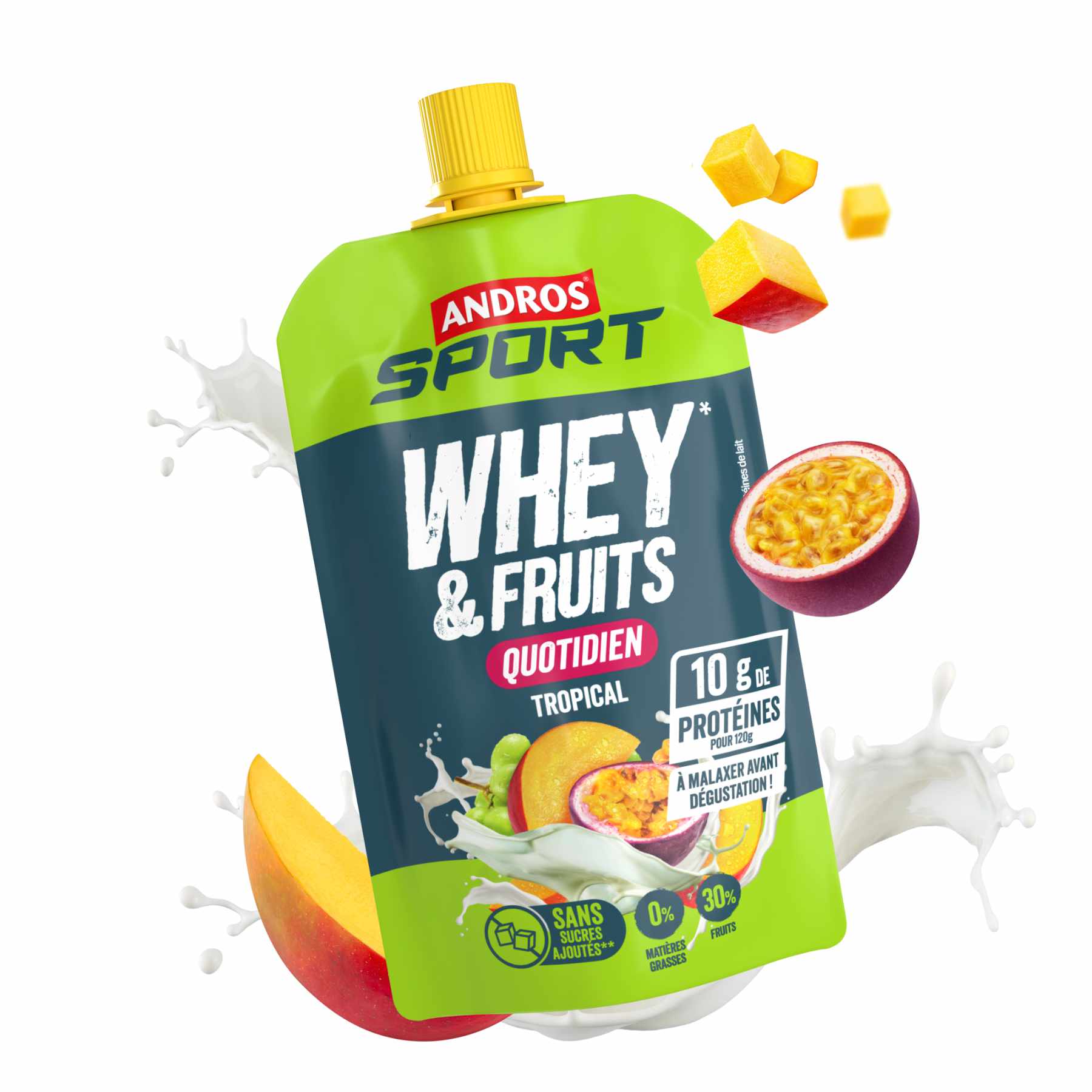 Gourdes Whey & Fruits Tropical 120g