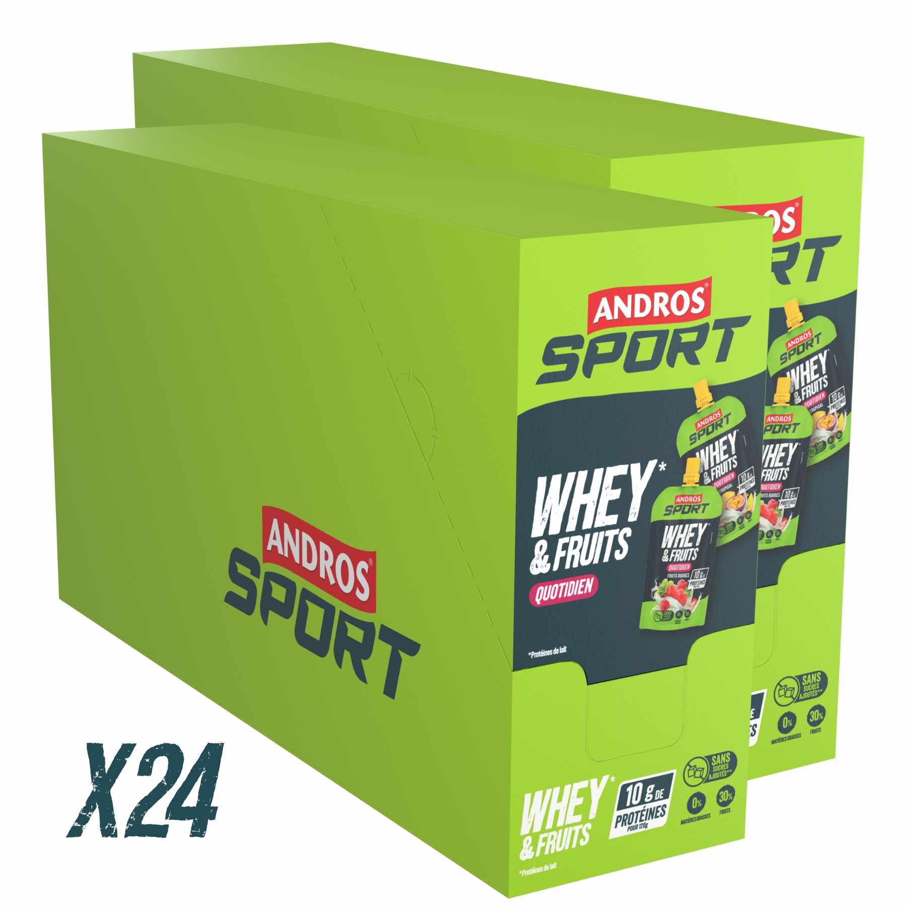 Gourde Whey & Fruits Tropical 120g
