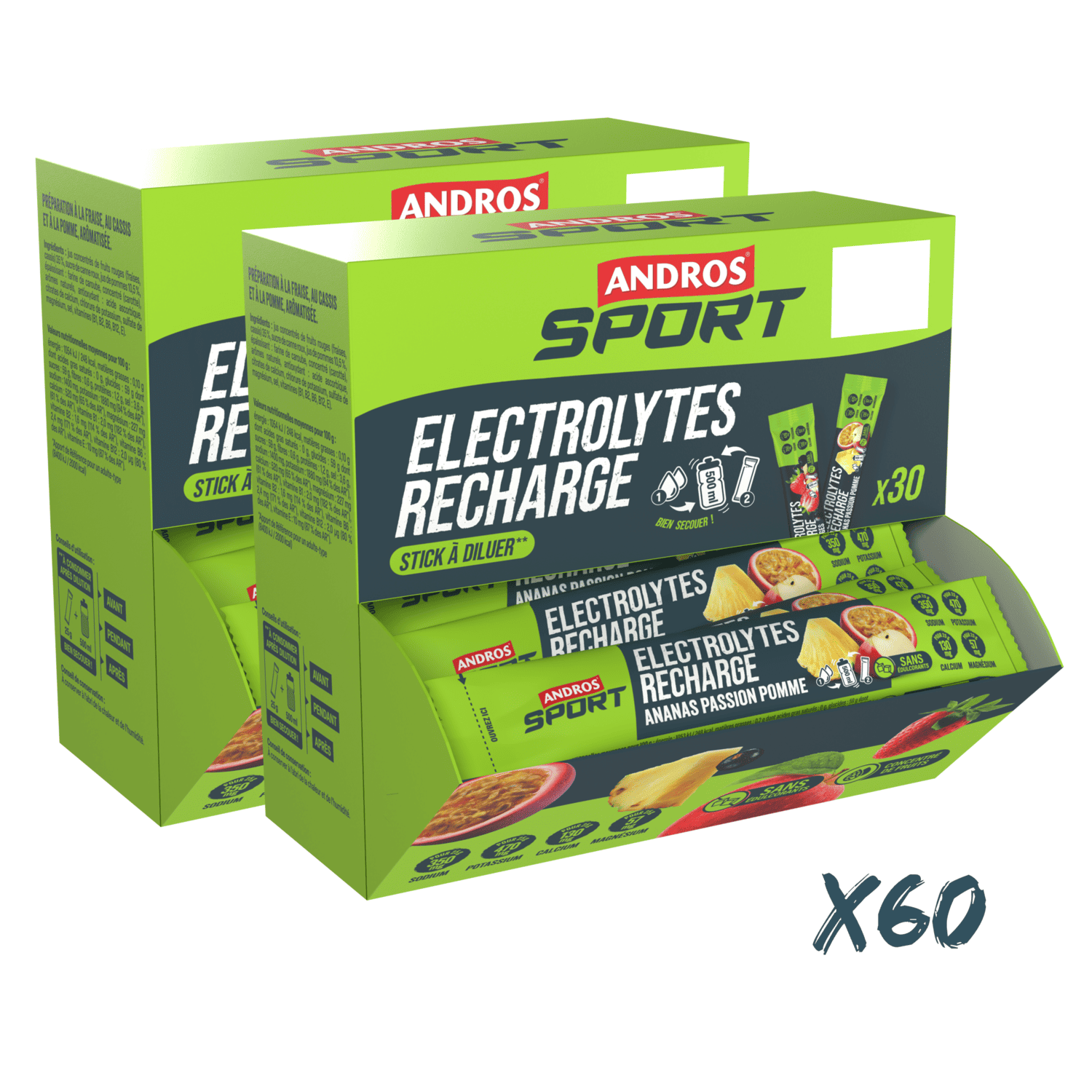Stick Electrolytes Recharge Ananas Passion Pomme 25g