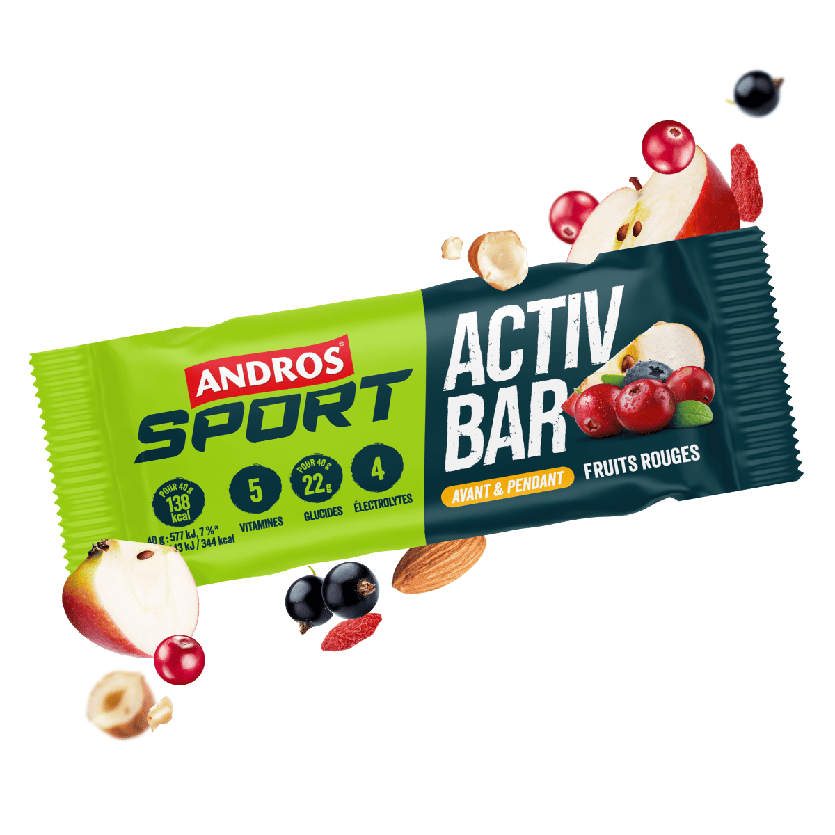 Barre Activ Bar Fruits Rouges 40g