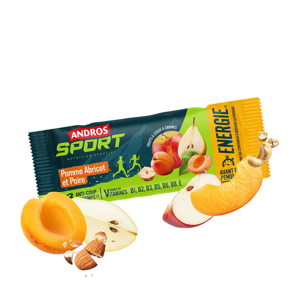 Barre Fruits Nuts et Graines Pomme Abricot Poire 40g