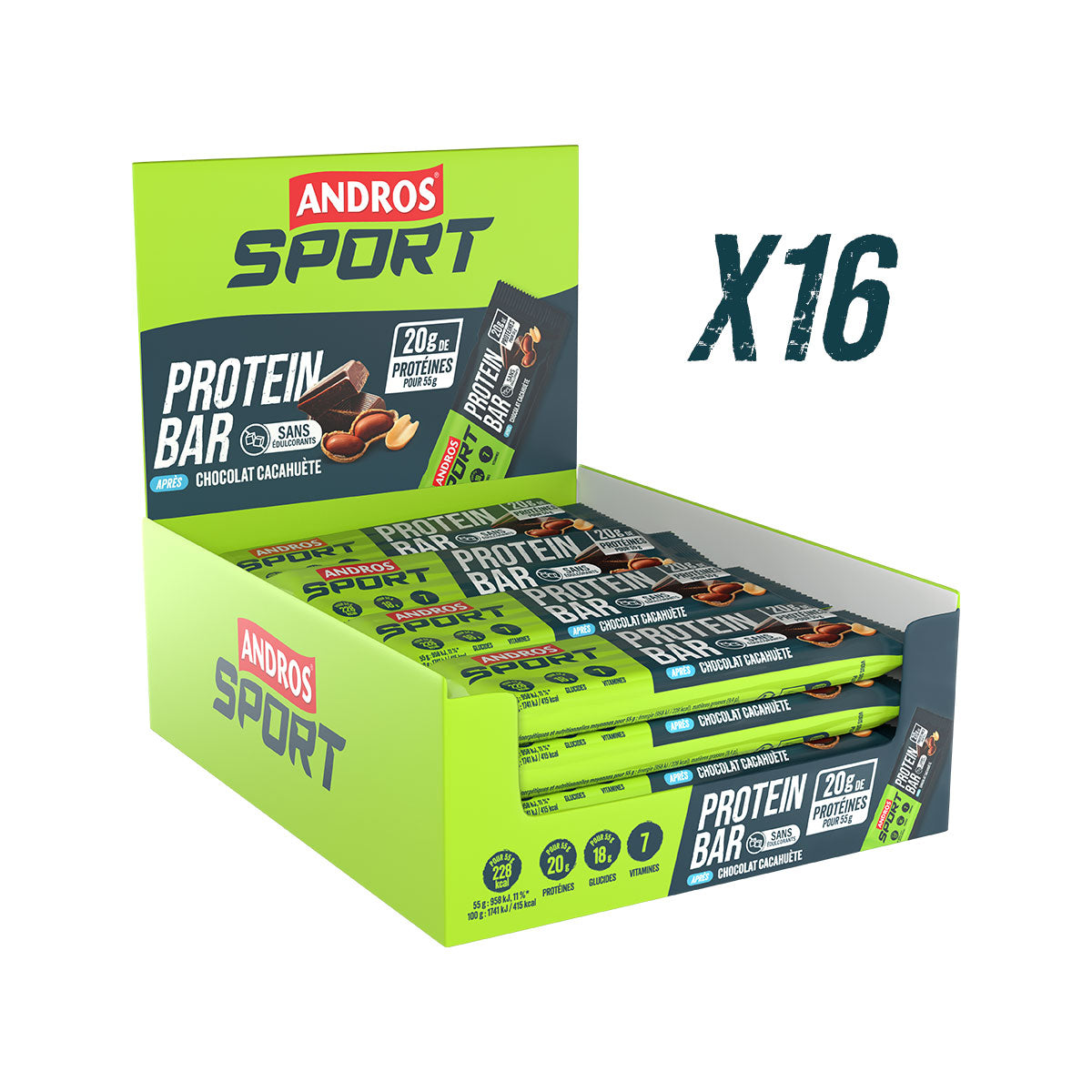 Barre Hyperprotéinée Chocolat Cacahuète 55g