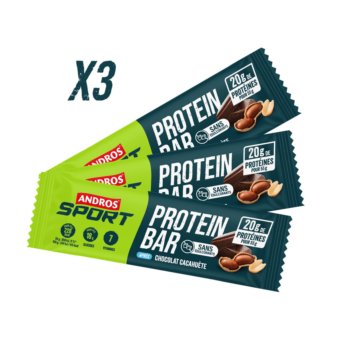 Barre Hyperprotéinée Chocolat Cacahuète 55g