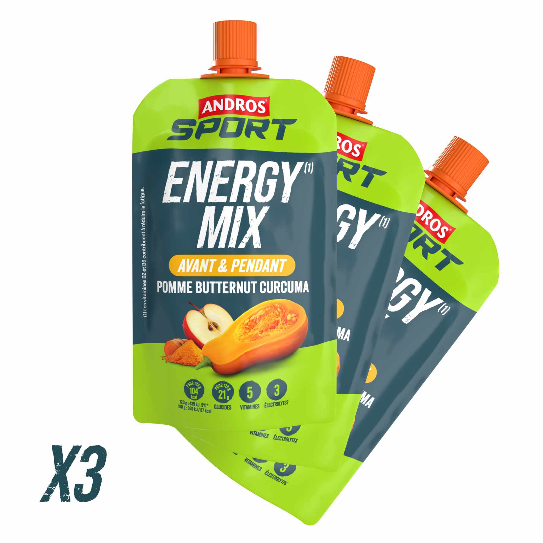 Gourde Energy Mix Pomme Butternut Curcuma 120g