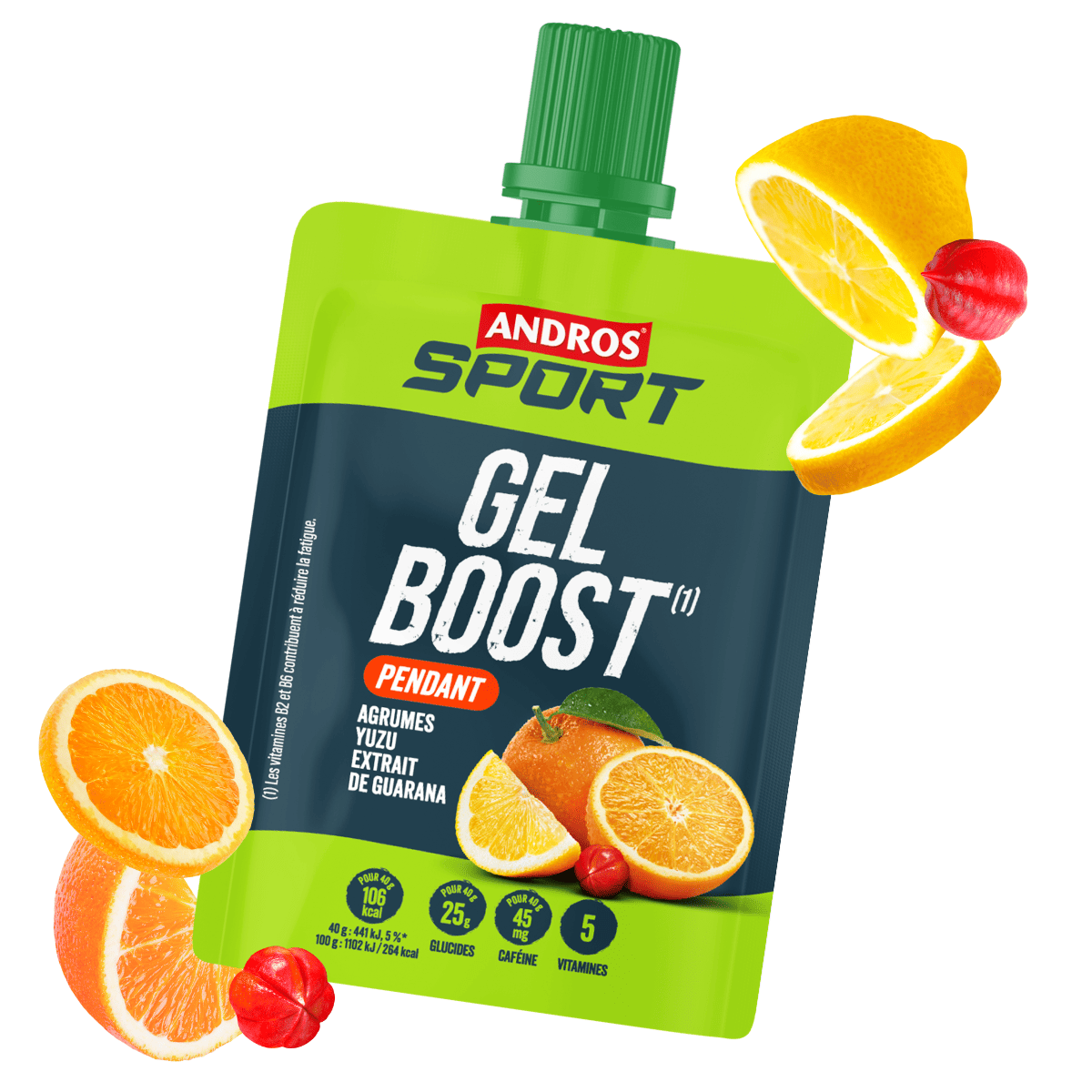 Gel Boost Agrumes Yuzu et Extrait de Guarana 40g