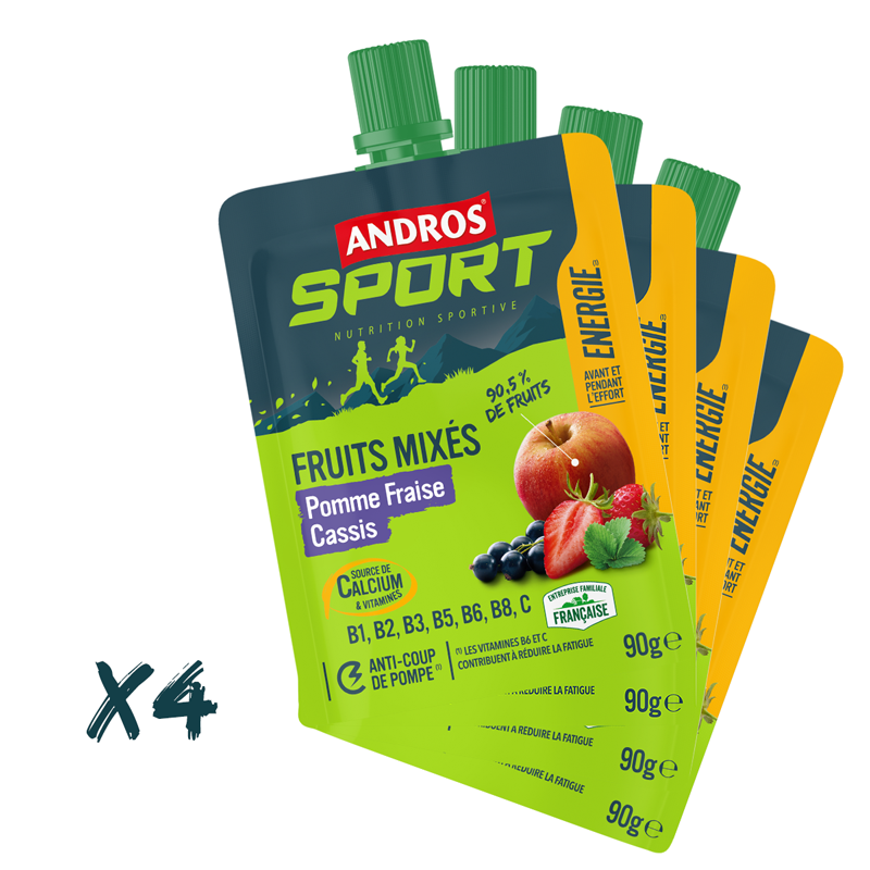 Gourde de Fruits Mixés Vitaminés Pomme Fraise Cassis 90g
