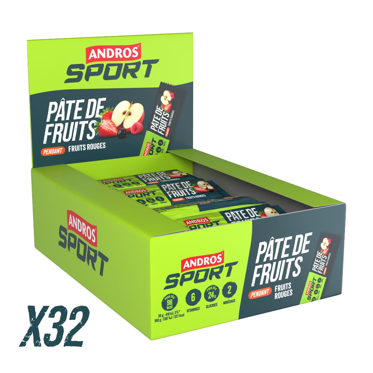 Pâte de fruits Fruits Rouges 30g — Pavé