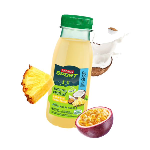 Smoothie végétal protéiné Lait de coco - Ananas - Passion 250 mL
