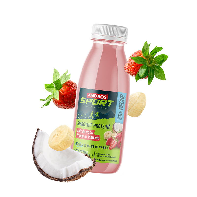 Smoothie végétal protéiné Lait de coco - Fraise - Banane 330 mL