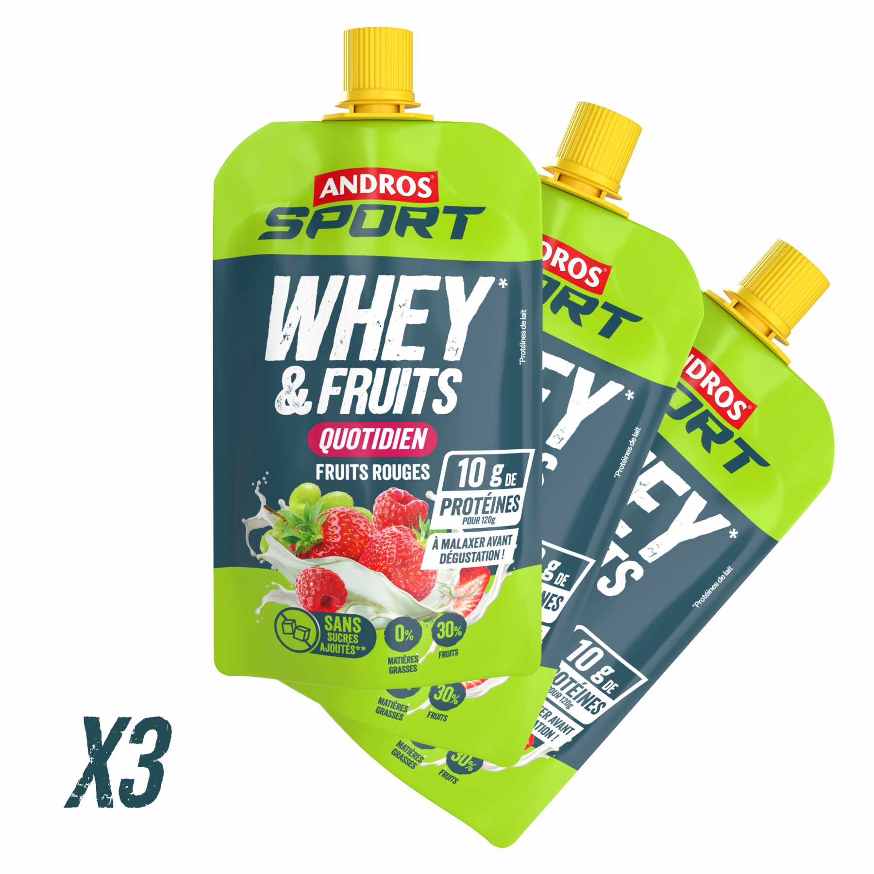 Gourdes Whey & Fruits Fruits Rouges 120g