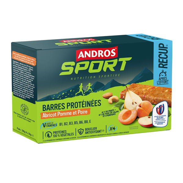 Barres protéinées   Abricot - Pomme - Poire 4x50g